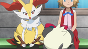 Pancham offers Braixen a new branch