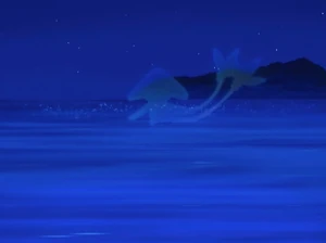 Azelf in the anime as a bodiless spirit.