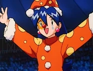 Stella as a clown.
