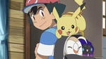 Ash, Pikachu, Rowlet and Nebby.png (2.83 MB) Rowlet with its close friend Nebby inside his Trainer backpack along with Ash and Pikachu