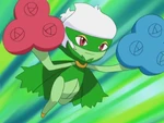 Roserade is the final of Barry's Pokémon that were seen in his debut. Roserade is a very strong Pokémon and with its powerful attacks like Poison Jab, it managed to overcome type disadvantage and defeated Ash's Chimchar. However, it was eventually taken down by Ash's Gliscor.
