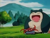 Snorlax goes to eat Gloom