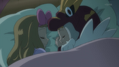 Serena and Bonnie sleeping together.