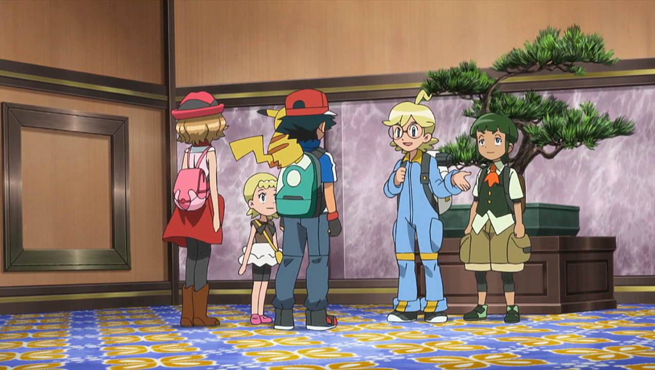 Pokémon XYZ kalos family. ASH, Serena, Clemont, and Bonnie