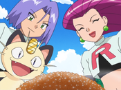 Team Rocket admire the cake