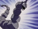 Onix was the second Pokémon that Drake used in his battle with Ash. It was a powerhouse but was absolutely no match for Ash's Squirtle, who beat it with the newly learned Hydro Pump.