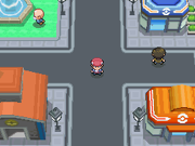 The player in Jubilife City in Pokémon Platinum Version