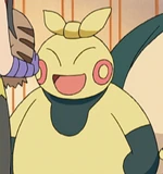 One of the many Pokémon that Lucy keeps at home due to her liking of Pokémon with squinted eyes.