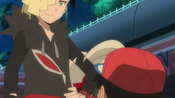 Gladion visits Ash before the tournament