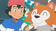 Ash and Lycanroc