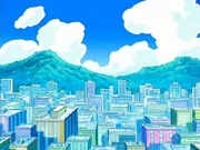 An overview of Jubilife City in "DP010: Not on MY Watch Ya Don't!"