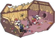 Lucas and Dawn in the underground of Sinnoh.
