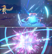 Moonblast depicted in Pokémon: Let's Go, Pikachu! and Pokémon: Let's Go, Eevee!
