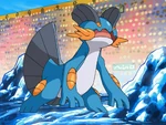 Swampert is Morrison's Pokémon. It battled Ash's Corphish, when they were both defeated in a draw.