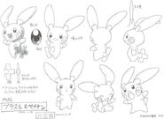 Plusle concept art