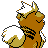 Growlithe's Shiny back sprite