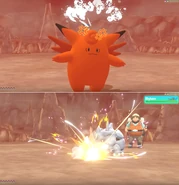 Bide depicted in Pokémon: Let's Go, Pikachu! and Pokémon: Let's Go, Eevee!