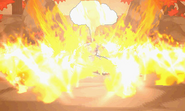 Overheat depicted in Pokémon Omega Ruby and Pokémon Alpha Sapphire