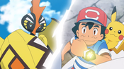 Tapu Koko entrusts Ash with the power