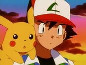 Ash and Pikachu are curious about Rudy's statement