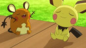 Pichu and Dedenne enjoyed treats