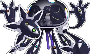 Lusamine's second VS sprite, fused with Nihilego, in Sun & Moon