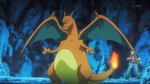 Being Red's first Pokémon, it is his strongest. As a Charmander, he defeated Onix and Starmie despite the type disadvantage. Charmander later evolved into Charmeleon and eventually Charizard. Charizard was eventually defeated by Giovanni with his Nidoqueen. The defeat made Red train his Pokémon harder. Charizard eventually defeated Giovanni's Rhydon, proving stronger than before. Charizard even defeated Blue's Blastoise, Moltres, and Mewtwo.