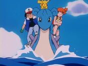 Ash, Misty and Lapras go to stop the attacks