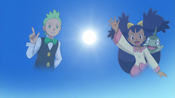 Ash wonders about Iris and Cilan, his last companions