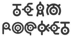 Team Rocket in Unown word form