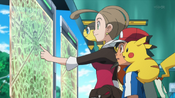 Alexa shows Ash where the Lumiose City Gym is