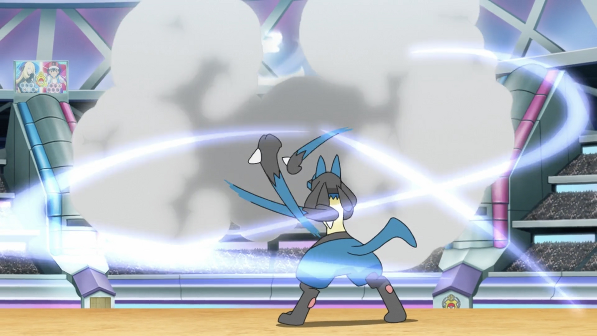 Lucky Shiny Lucario with Aura Sphere 