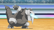 Smart Strike being used by Steven's Aggron.