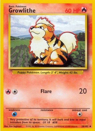 Growlithe Base Set Pokemon Wiki Fandom