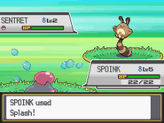 Splash depicted in Pokémon HeartGold Version and Pokémon SoulSilver Version
