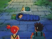 Ash and Pikachu went to sleep