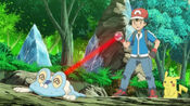 Mirror Ash calls his Froakie back