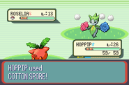 Cotton Spore depicted in Pokémon Ruby Version and Pokémon Sapphire Version