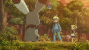 Clemont catching Bunnelby