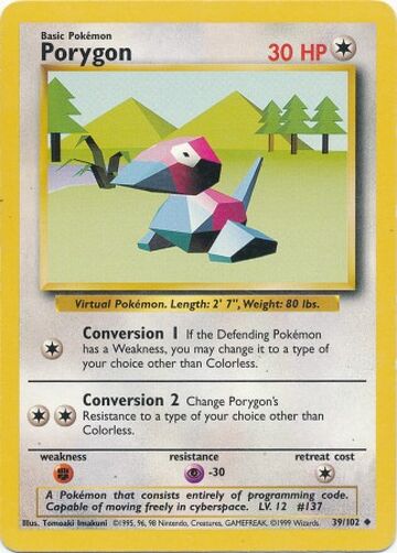 Porygon Base Set Pokemon Wiki Fandom