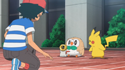 Ash has found Meltan and Rowlet