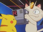 Pikachu returns Meowth's device