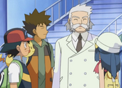 Ash, Brock, Professor Rowan and Dawn