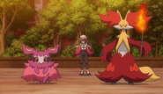 Aria's Pokémon tijdens het gevecht met Serena (XY064)