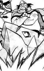 Wulfric used Avalugg to sail towards Geosenge Town. It also attacked the Ultimate Weapon to prevent its activation.