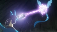 Steel Beam being used by Ash's Lucario.