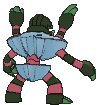 Barbaracle's Shiny back sprite