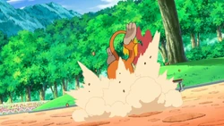 Dig being used by Ash's Monferno.