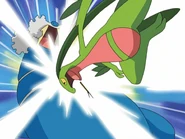 Quick Attack being used by Ash's Grovyle.