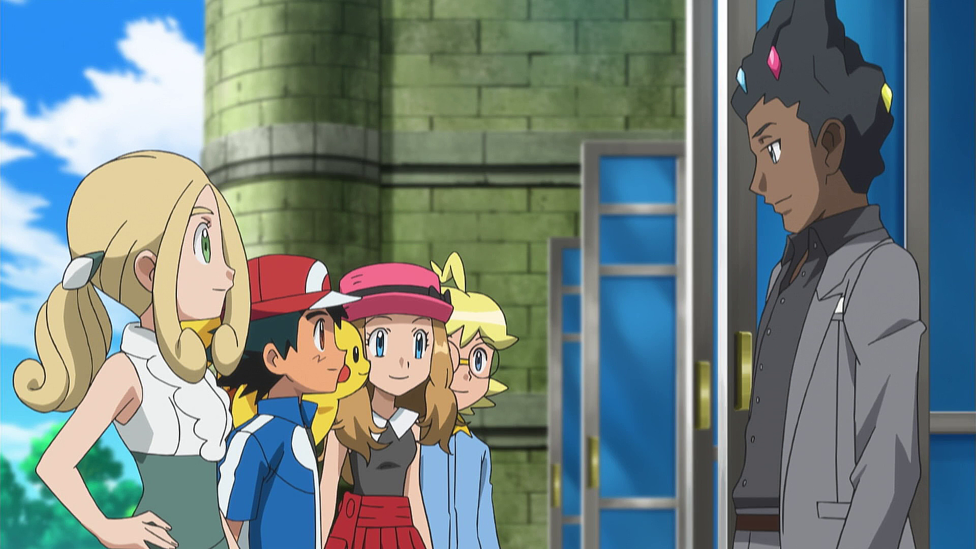 Pokemon XY Episode 5. Alexa, Clemont, and Bonnie watch Ash's first Kalos  Gym battle against Viola, the Santelune City Gym le…